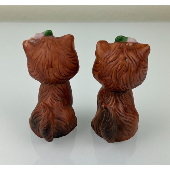 Vintage Anthropomorphic Brown Cats Set of 2 Salt & Pepper Shakers Korea Cute - Picture 8 of 16